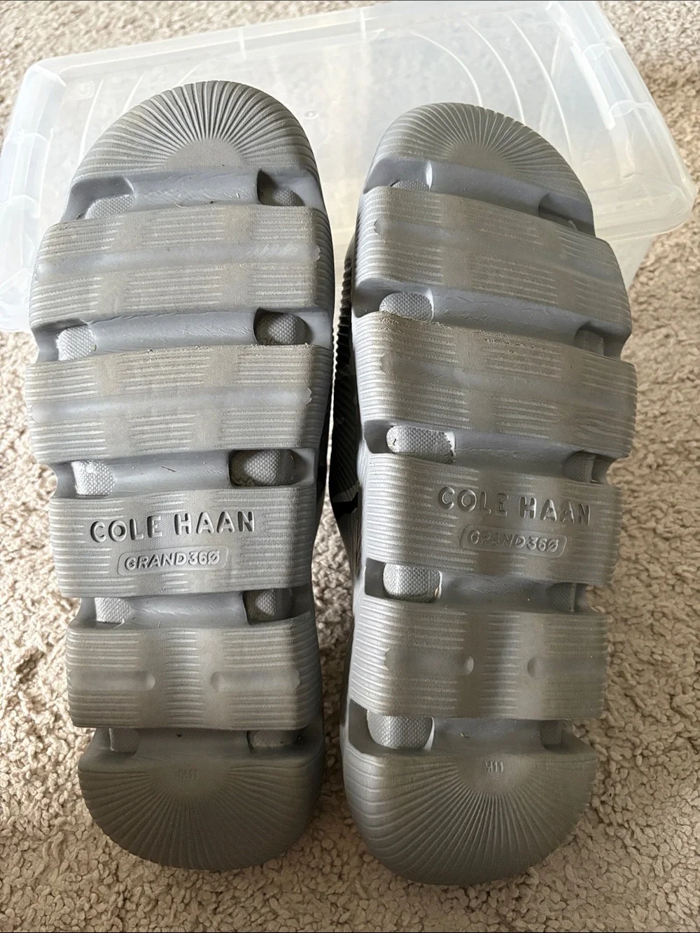 Cole Haan Grey Camo Zerogrand Slide Sandals